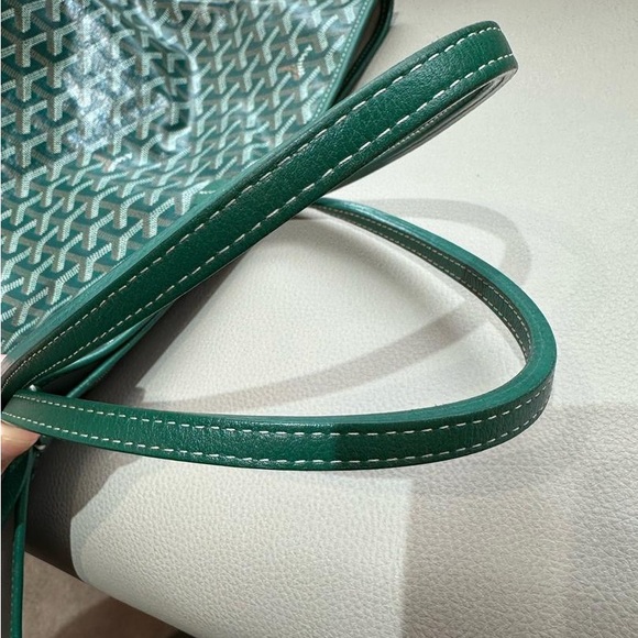 Preloved Goyard Green Tote Bag with Pouch - Picture 6 of 9